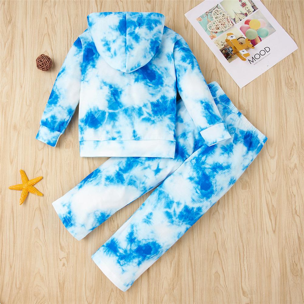 Unisex Tie Dye Hooded Long Sleeve Jumper & Pants Kids Wholesale Clothing - PrettyKid