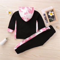 Girls Tie Dye Hooded Long Sleeve Top & Pants Girls Boutique Wholesale - PrettyKid