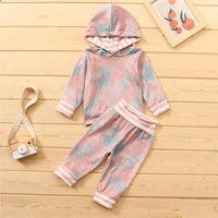 Baby Girls Tie Dye Hooded Long Sleeve Top & Pants Baby Girl Wholesale - PrettyKid