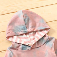 Baby Girls Tie Dye Hooded Long Sleeve Top & Pants Baby Girl Wholesale - PrettyKid