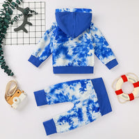 Boys Tie Dye Hooded Long Sleeve Tops & Pants - PrettyKid