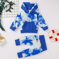 Boys Tie Dye Hooded Long Sleeve Tops & Pants - PrettyKid