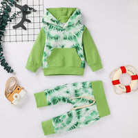 Boys Tie Dye Hooded Long Sleeve Tops & Pants - PrettyKid