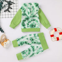 Boys Tie Dye Hooded Long Sleeve Tops & Pants - PrettyKid