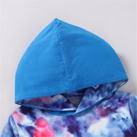 Girls Tie Dye Hooded Top & Pants Wholesale Little Girl Boutique Clothing - PrettyKid