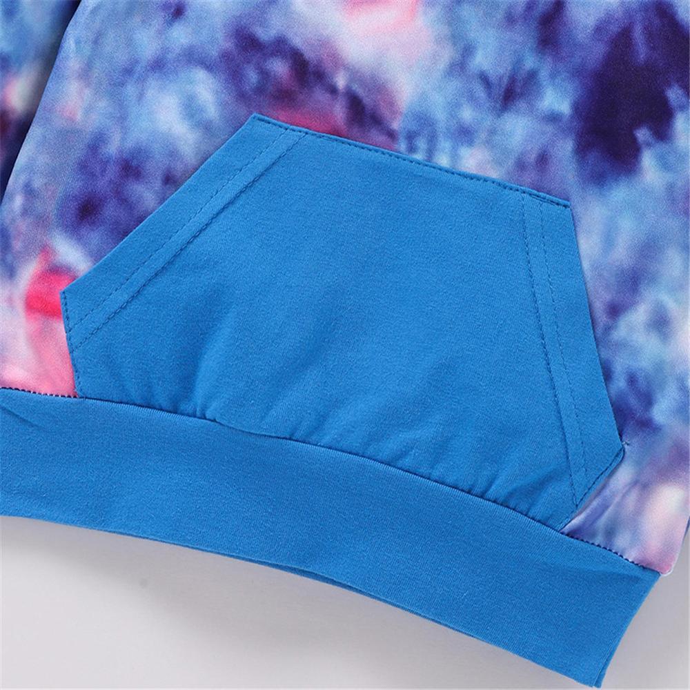 Girls Tie Dye Hooded Top & Pants Wholesale Little Girl Boutique Clothing - PrettyKid