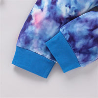 Girls Tie Dye Hooded Top & Pants Wholesale Little Girl Boutique Clothing - PrettyKid