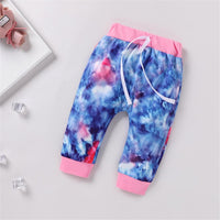 Girls Tie Dye Hooded Top & Pants Wholesale Little Girl Boutique Clothing - PrettyKid