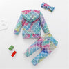Baby Girls Tie Dye Long-Sleeve Hooded Top & Pants & Headband Baby Wholesales - PrettyKid