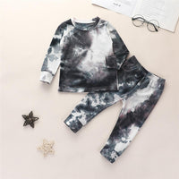 Boys Tie Dye Long-sleeve Casual Tops & Pants - PrettyKid