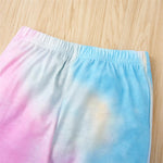 Gils Tie Dye Long Sleeve Bow Decor Tees & Pants Girls Clothing Wholesale - PrettyKid