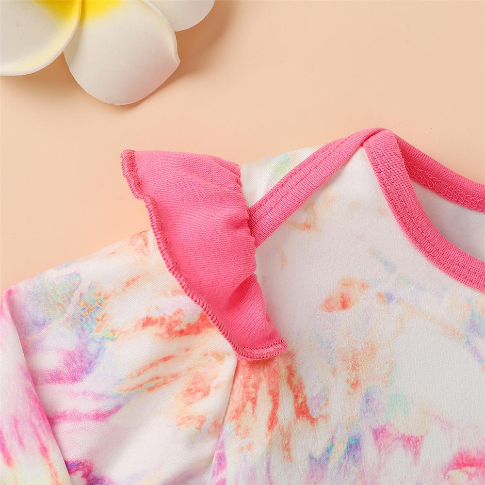 Baby Tie Dye Long Sleeve Casual Romper - PrettyKid