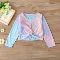 Girls Tie Dye Long Sleeve Casual Top & Pants Toddler Girls Wholesale - PrettyKid