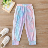 Girls Tie Dye Long Sleeve Casual Top & Pants Toddler Girls Wholesale - PrettyKid