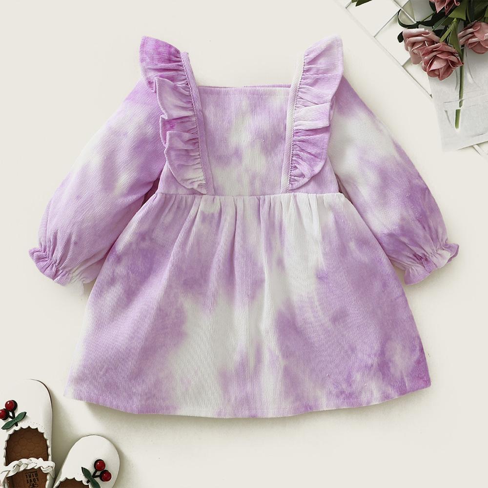 Baby Girl Tie Dye Long Sleeve Dress Baby Wholesale Clothing - PrettyKid
