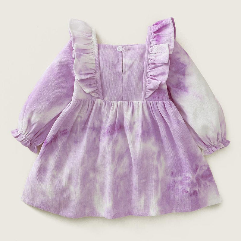 Baby Girl Tie Dye Long Sleeve Dress Baby Wholesale Clothing - PrettyKid