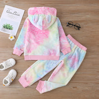 Girls Tie Dye Long Sleeve Leisure Top & Pants Baby Girl Clothes Wholesale - PrettyKid