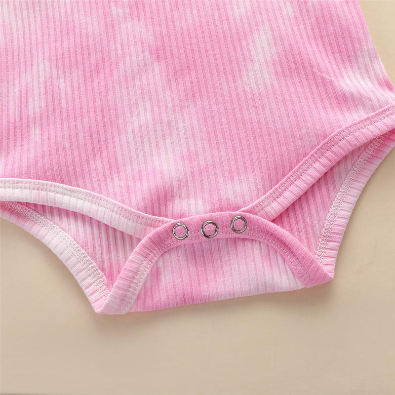 Baby Girls Tie Dye Long Sleeve Romper & Pants & Headband - PrettyKid