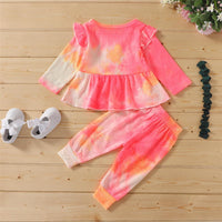 Girls Tie Dye Long Sleeve Stylish Top & Pants Wholesale Girls Boutique Clothing - PrettyKid