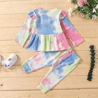 Girls Tie Dye Long Sleeve Stylish Top & Pants Wholesale Girls Boutique Clothing - PrettyKid