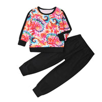 Girls Tie Dye Long Sleeve T-shirt & Pants Wholesale Clothing For Girls - PrettyKid