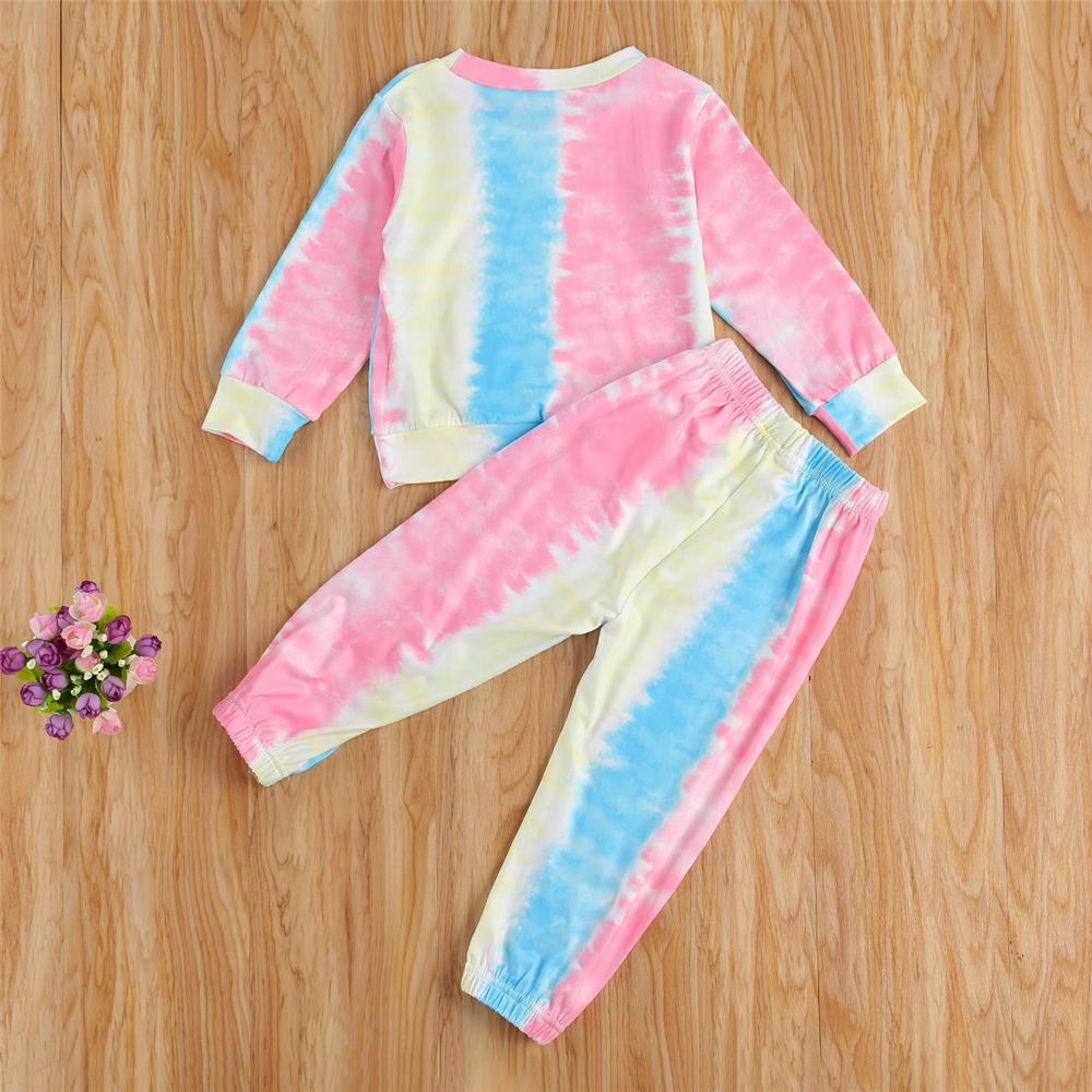 Girls Tie Dye Long Sleeve Top & Pants Baby Girl Wholesale - PrettyKid