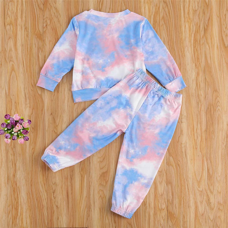 Girls Tie Dye Long Sleeve Top & Pants Baby Girl Wholesale - PrettyKid
