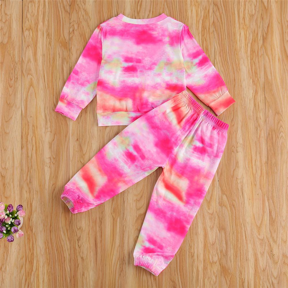 Girls Tie Dye Long Sleeve Top & Pants Baby Girl Wholesale - PrettyKid