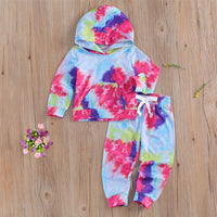 Unisex Tie Dye Long Sleeve Top & Pants Wholesale Kids Boutique Clothes - PrettyKid