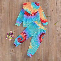 Unisex Tie Dye Long Sleeve Top & Pants Wholesale Kids Boutique Clothes - PrettyKid