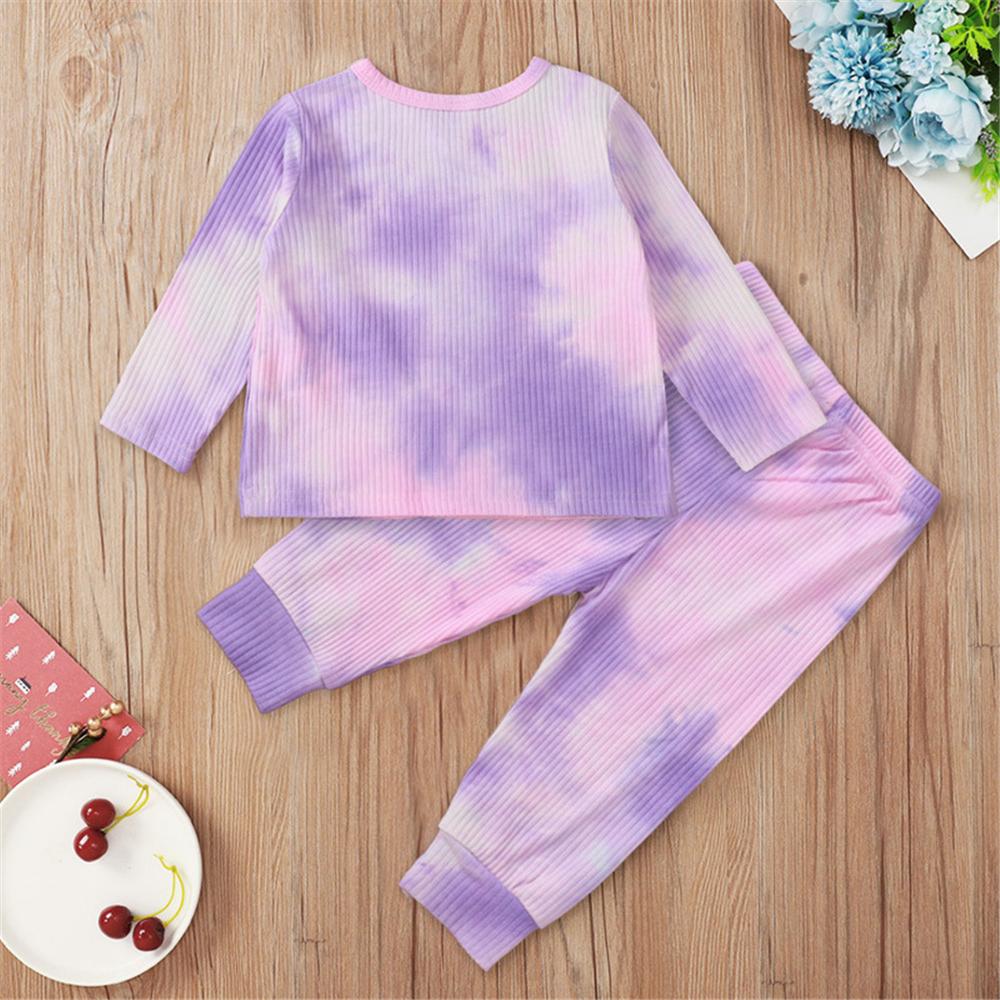 Baby Girls Tie Dye Long Sleeve Top & Trousers Baby Clothes Suppliers - PrettyKid