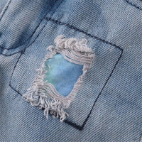 Girls Tie Dye Off Shoulder Top & Patch Denim Shorts Girls Clothing Wholesale - PrettyKid