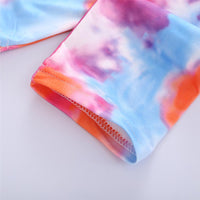 Girls Tie Dye Pocket Long Sleeve Top & Pants & Scarf Girls Clothing Wholesalers - PrettyKid