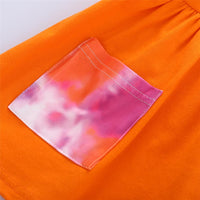 Girls Tie Dye Pocket Long Sleeve Top & Pants & Scarf Girls Clothing Wholesalers - PrettyKid
