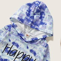 Unisex Tie Dye Printed Long Sleeve Hooded Top & Pants Bulk Kids Clothes - PrettyKid