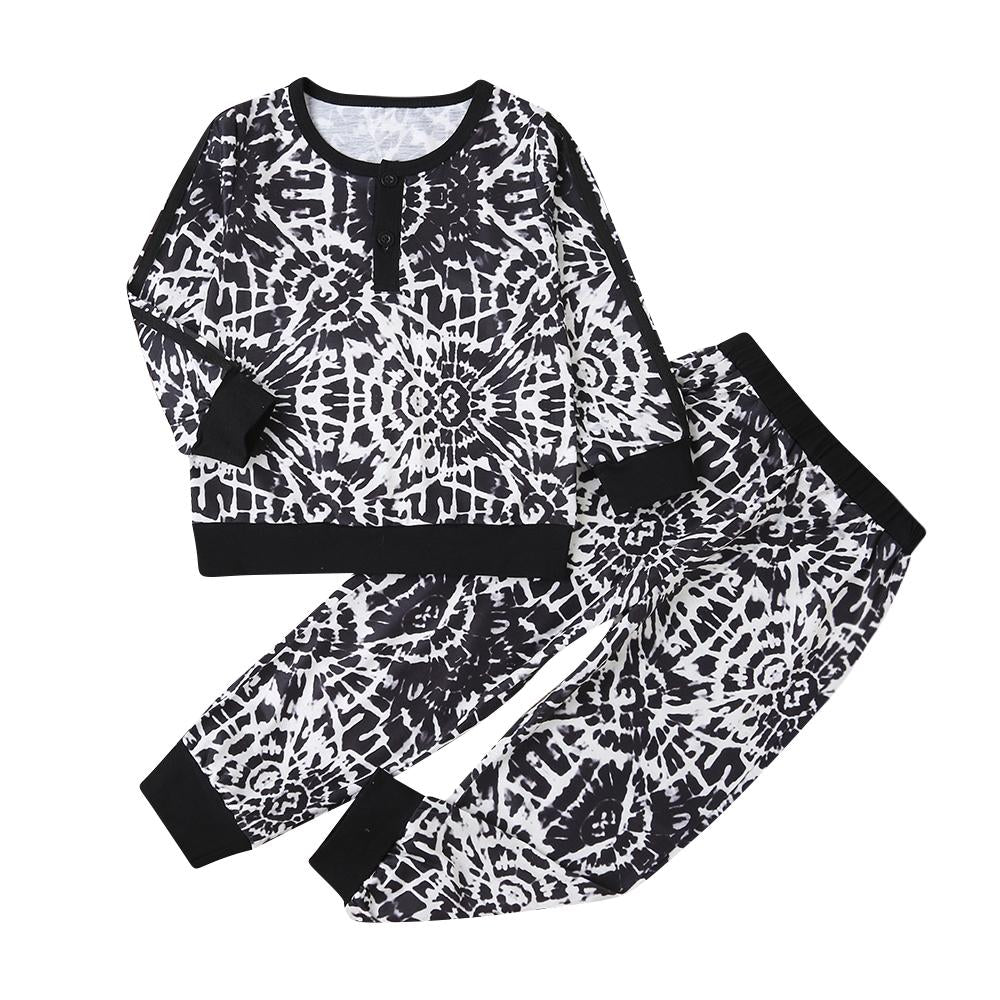 Unisex Tie Dye Printed Long Sleeve Top & Trousers Wholesale Children - PrettyKid