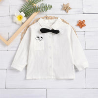 Boys Tie Pocket Lapel Long Sleeve Shirt Boy Clothes Wholesale - PrettyKid