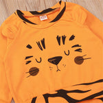 Baby Girl Tiger Printed Long Sleeve Top & Pants Cheap Bulk Baby Clothes - PrettyKid