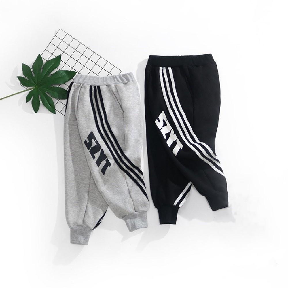 Toddler Boy Letter Printed Striped Pants Boy Clothes Wholesale - PrettyKid