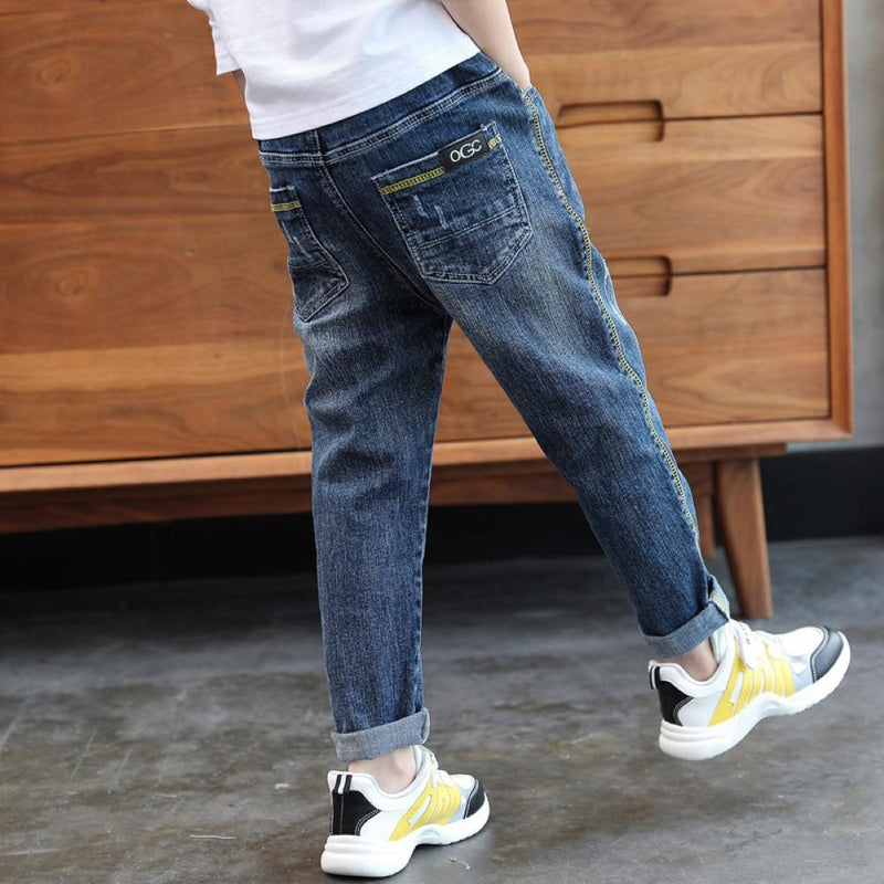 Toddler Boys Casual Pocket Zipper Jean Wholesale Boys Jeans - PrettyKid