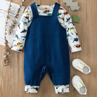 Toddler Boys Dinosaur Long Sleeve Top & Pants Boy Wholesale Clothing - PrettyKid