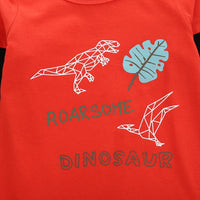 Toddler Boys Dinosaur Printed Long Sleeve Top Wholesale Boys Clothing - PrettyKid