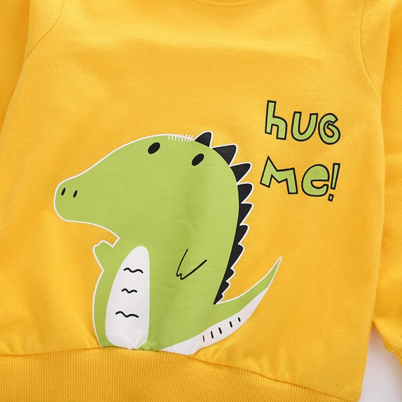 Toddler Boys Long Sleeve Dinosaur Printed T-Shirt Boys Wholesale Clothes - PrettyKid