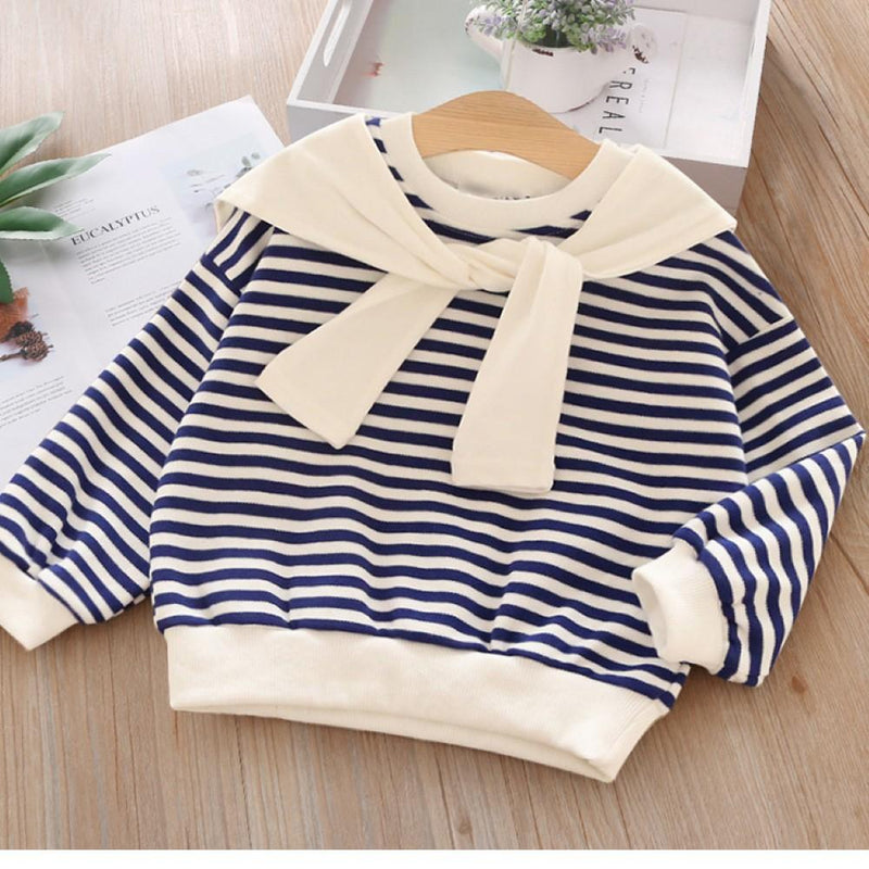 Toddler Boys Striped Printed Long Sleeve Top Wholesale Boys Clothes - PrettyKid