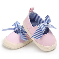 Baby Toddler Canvas Bow Decor Flats Shoes - PrettyKid
