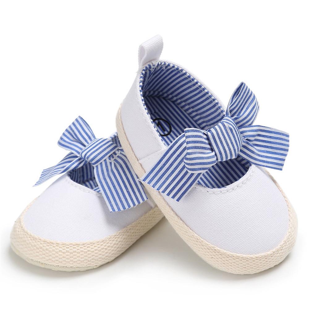 Baby Toddler Canvas Bow Decor Flats Shoes - PrettyKid
