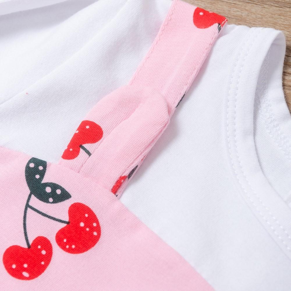 Toddler Girls Cherry Printed Dress Wholesale Girl Clothing - PrettyKid