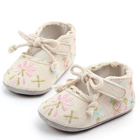 Baby Toddler Girls Embroidery Non-slip Flats - PrettyKid