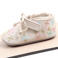 Baby Toddler Girls Embroidery Non-slip Flats - PrettyKid