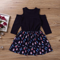 Toddler Girls Feathers and Flowers Printed Girl Wholesale - PrettyKid